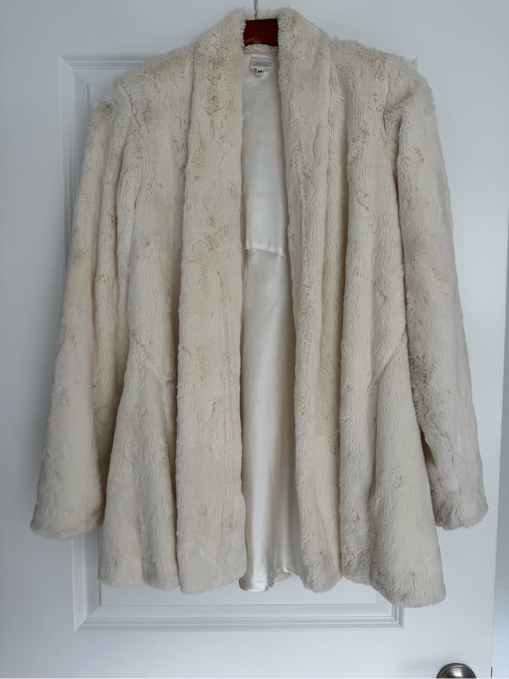 Soft Surroundings white Faux fur women med